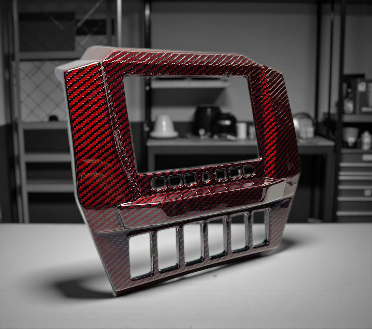 2025+ POLARIS RZR PRO XP / PRO S / PRO R - STANDARD RIDE COMMAND SURROUND - RED CARBON / KEVLAR