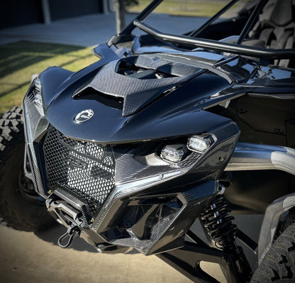 CAN AM MAVERICK R CARBON FIBER SR CENTER HOOD