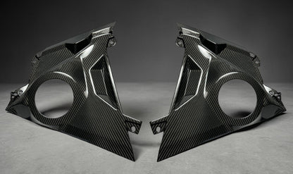 CAN AM MAVERICK R CARBON FIBER DASH SPEAKER PANELS / 6.5" SPEAKER CUTOUTS