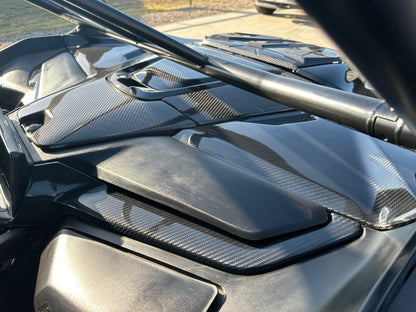 CAN AM MAVERICK R CARBON FIBER 3 PC DASH TRIM KIT