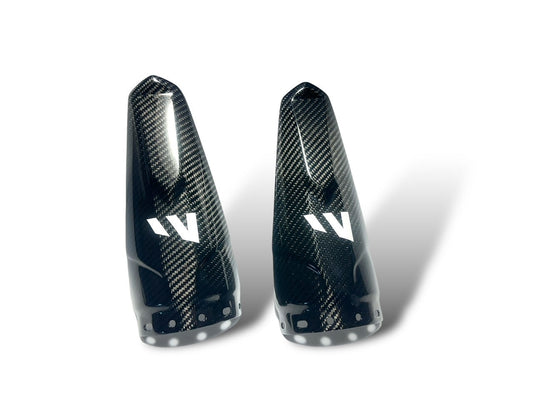 CAN AM MAVERICK R CARBON FIBER REAR SHOCK GUARD / SET